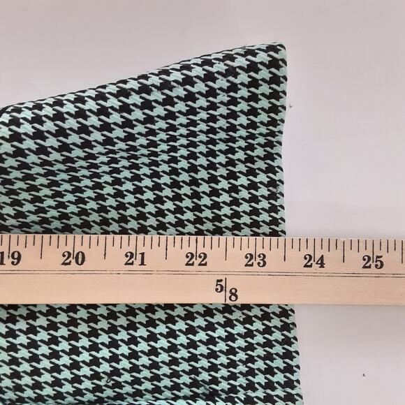 Vintage 80s Single Breasted Blazer Jacket Mint Black Houndstooth Womens 10 Retro - Picture 10 of 11